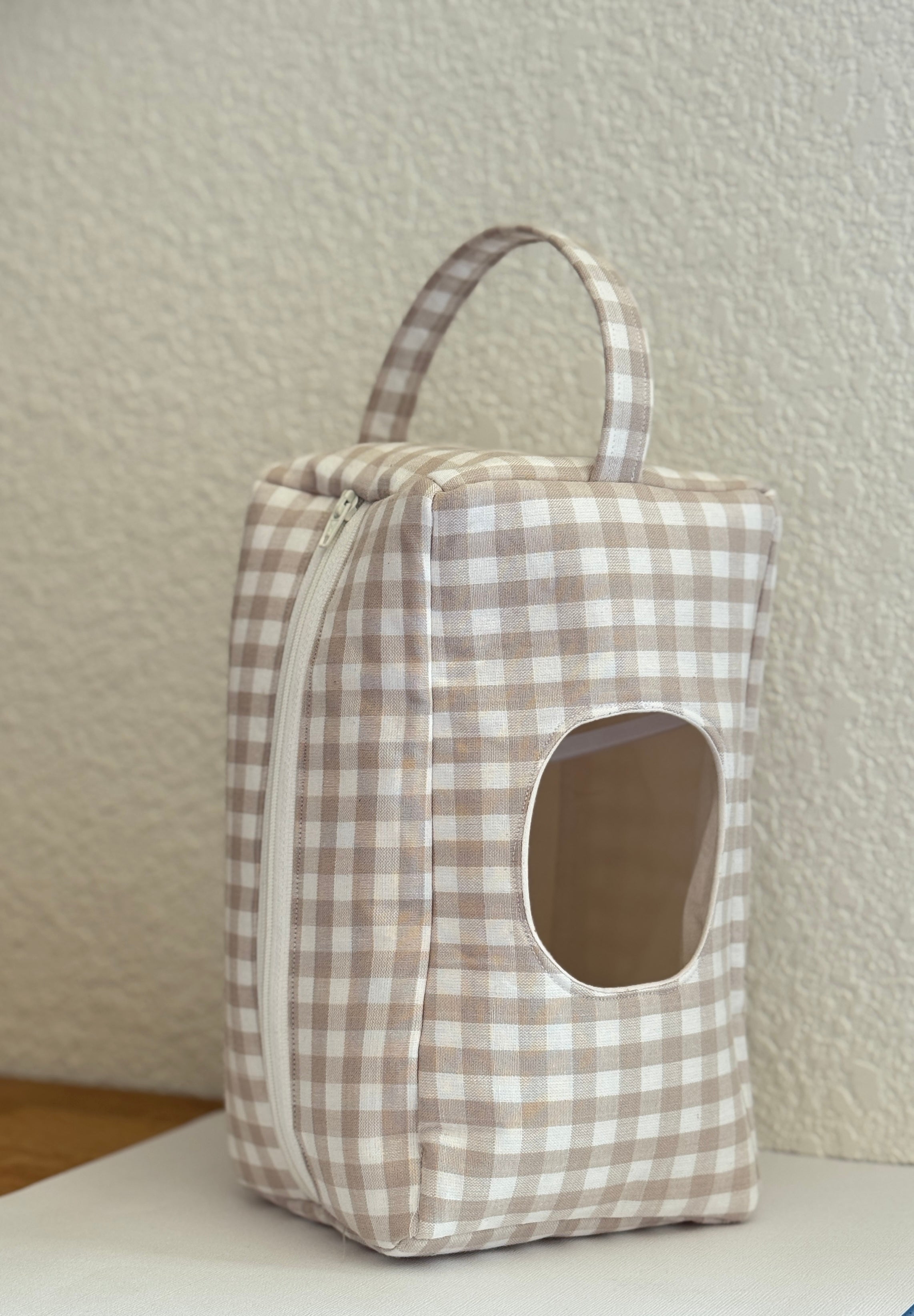 taupe gingham