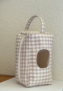taupe gingham